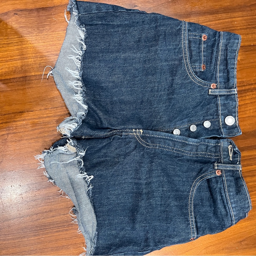 Denim Frayed Hem Women Shorts